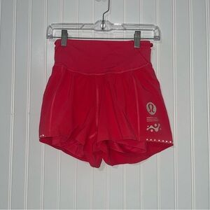 lululemon Nulux Road to Trail High-Rise 4" Lip Gloss Shorts Size 4